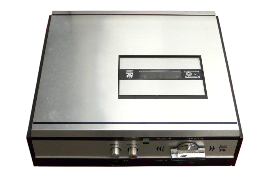 Retro vintage cassette recorder