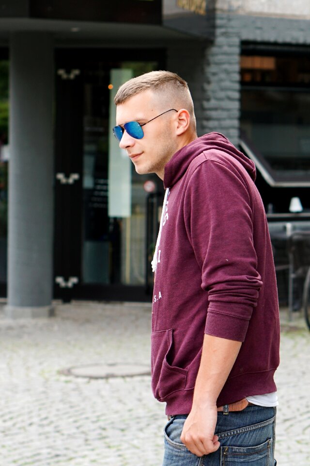 Young man jumper jeans