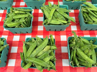 Peas green farmer green market photo