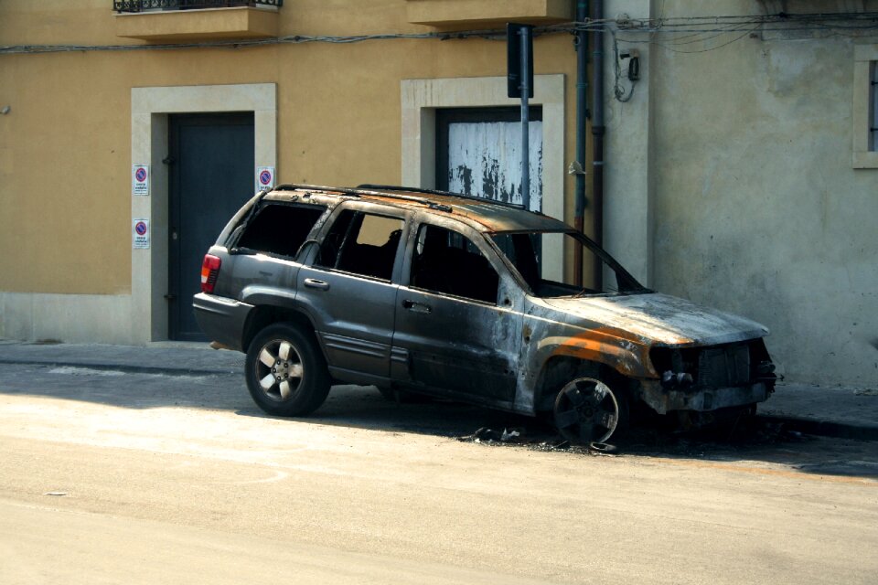 Auto accident damage broken