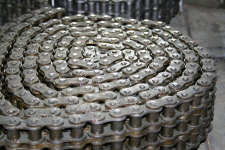 Iron chain metal close up