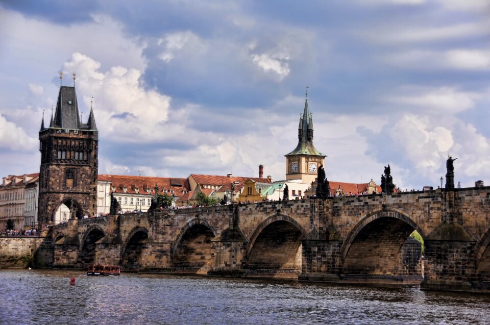 Prague stone bridge czech republic