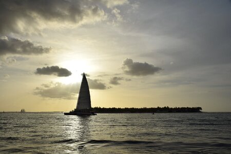 Sunset landscape water