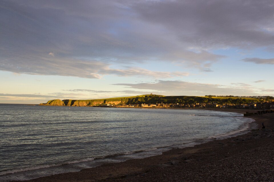 Peaceful sunlit bay