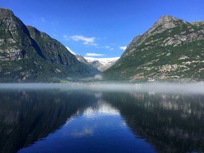 Water lake mountains photo