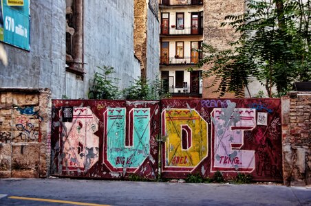 Budapest facade colorful photo