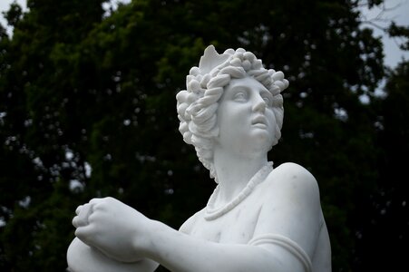 Woman white garden