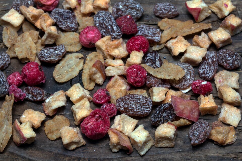 Dried fruits raisins food