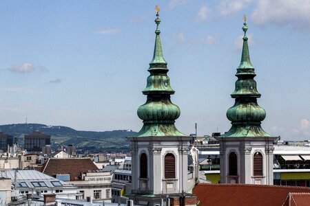 Downtown church towers capital photo