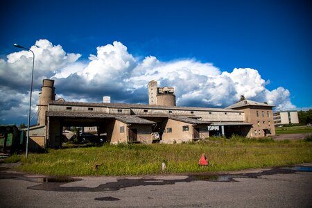 Empty abandoned industrial photo