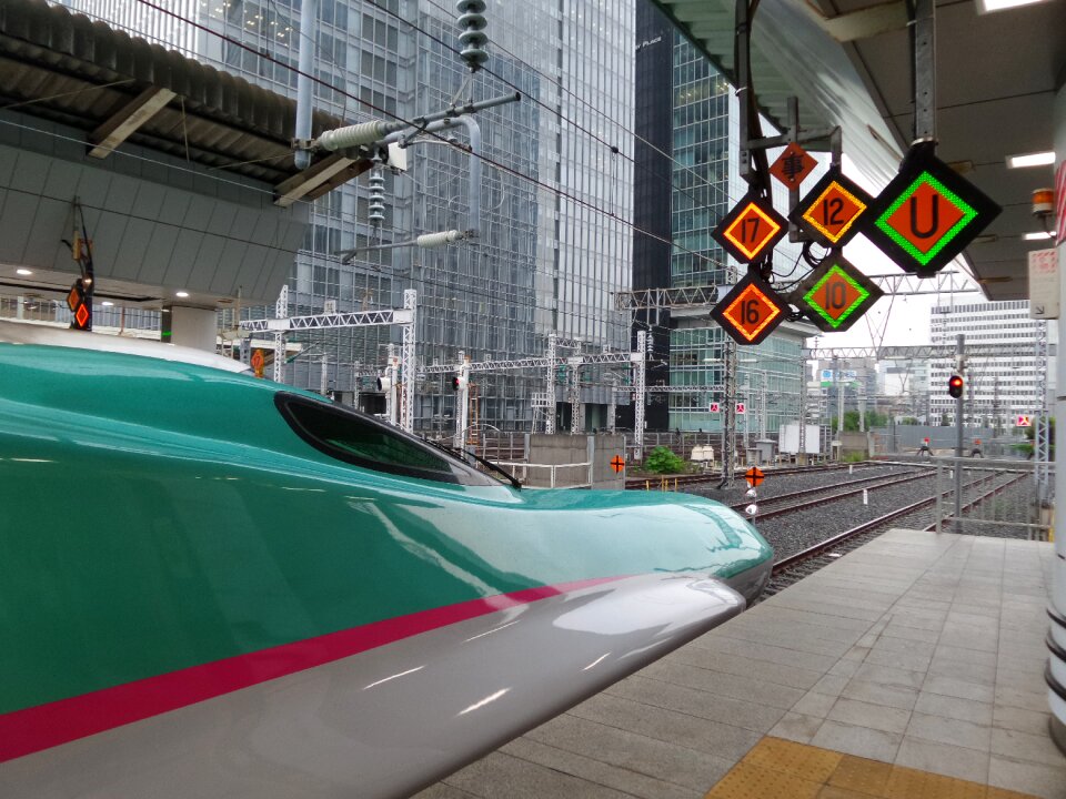 Train station gray train