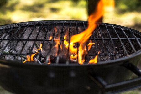 Empty grill grilling get fire to burn