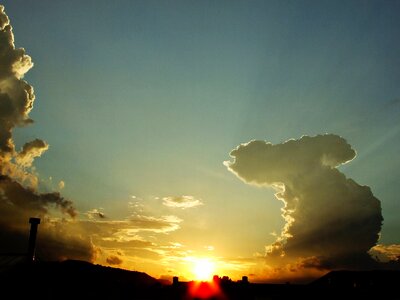 Sunset dawn rays