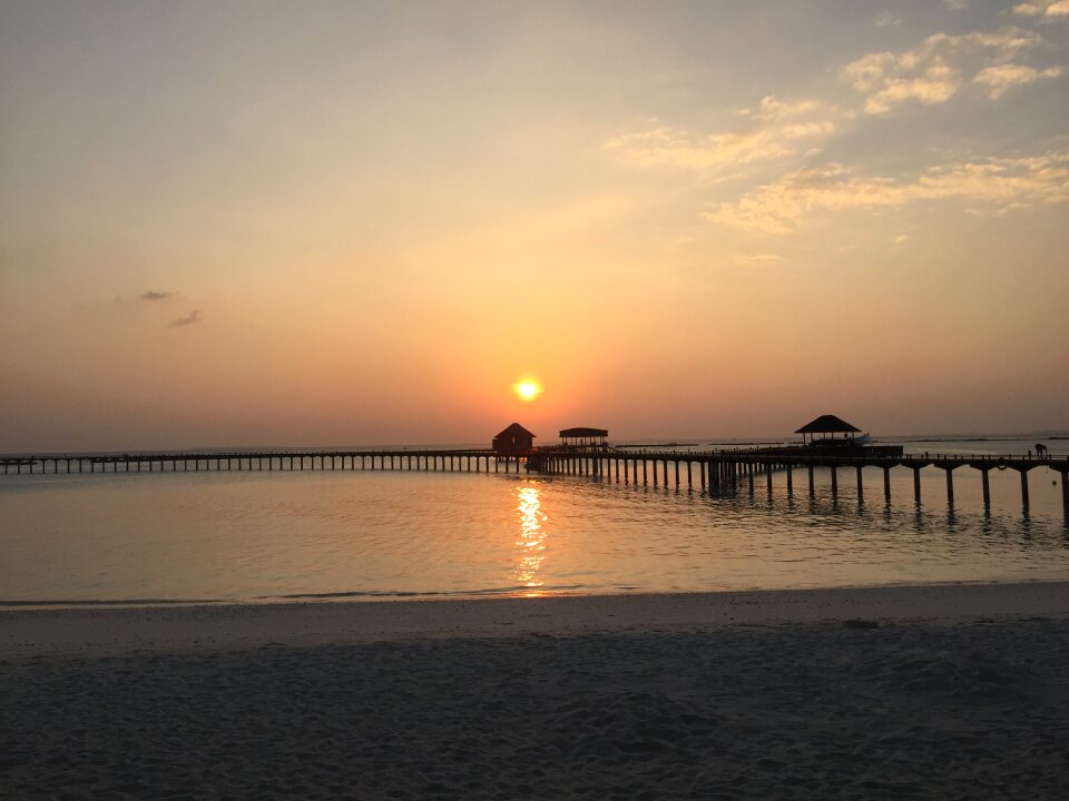 Sunset pier horizon