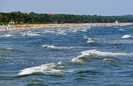 Baltic sea wave swim photo