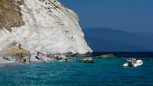 Beach rock white photo