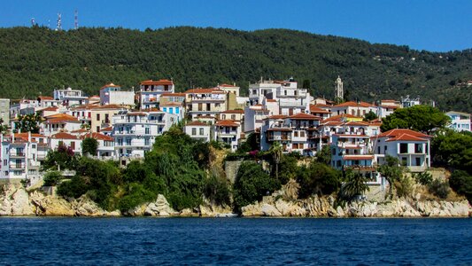 Island greek town photo