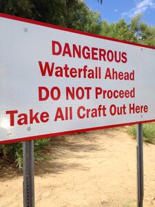 Rafting warning dangerous photo