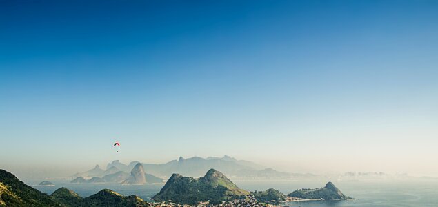 Brazil christ the redeemer mountains photo