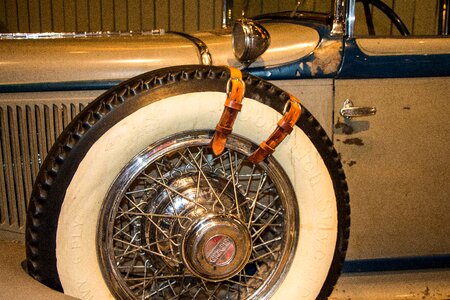Wire wheel leather strap auto