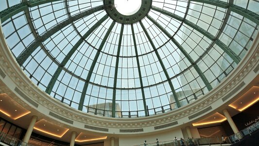 Dome glass ceiling