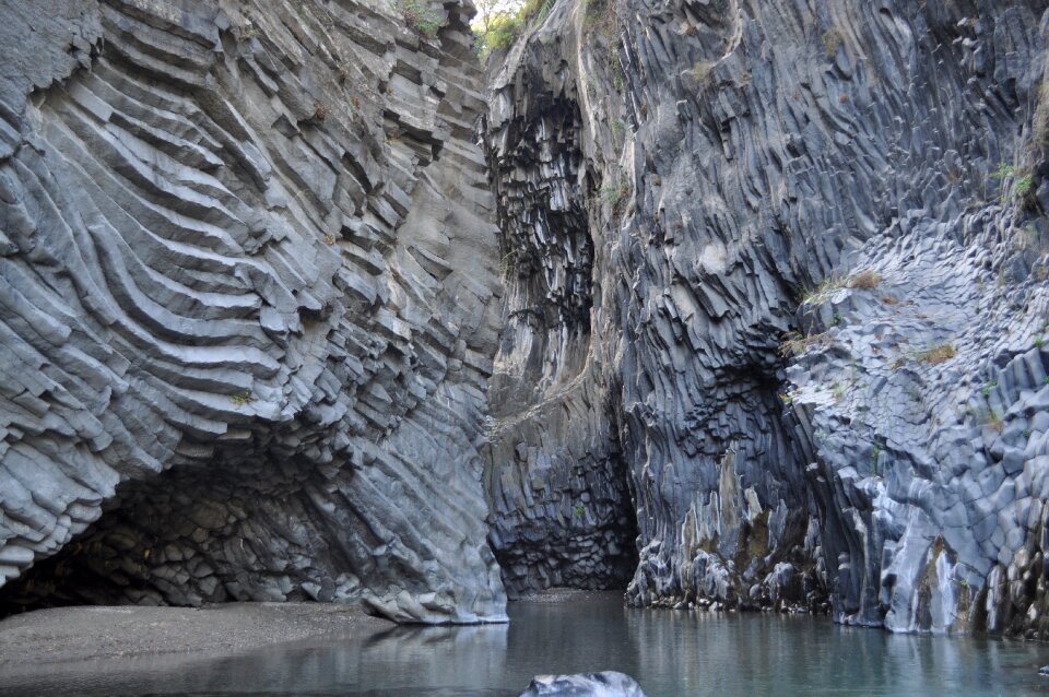 Cave cliff lava rock