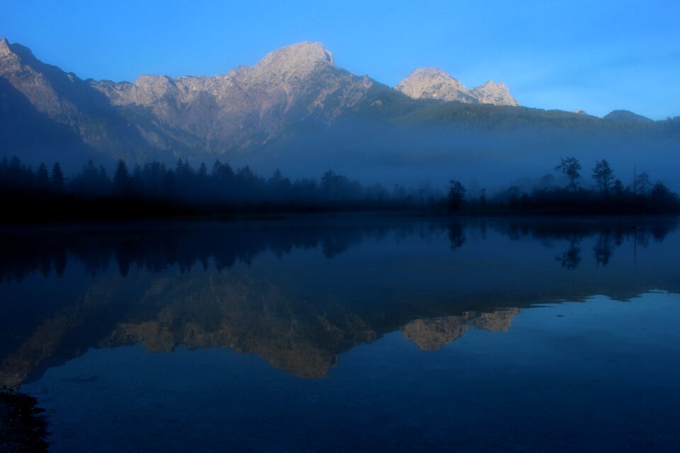 Mountain and water lake landscape