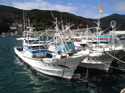Sea boats japanese photo