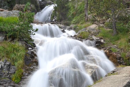 Water over rocks huesca river photo