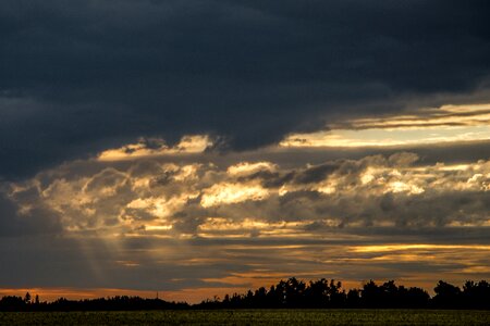 Storm cloud sunshine