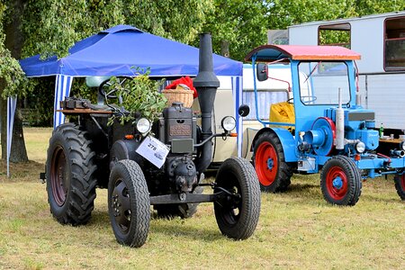 Historically old tractor oldtimer photo