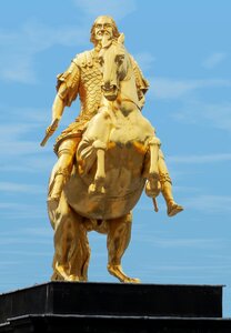 Statue equestrian statue dresden photo