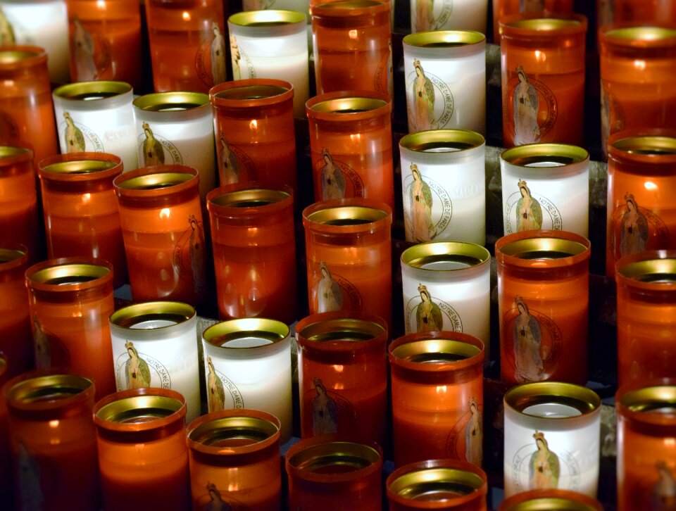 Notre dame church candles