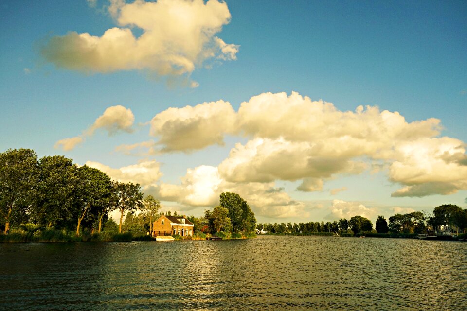 Landscape evening amstel
