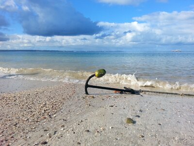 Blue sky sand photo