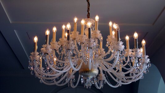 Rays crystal chandelier crystal glass photo