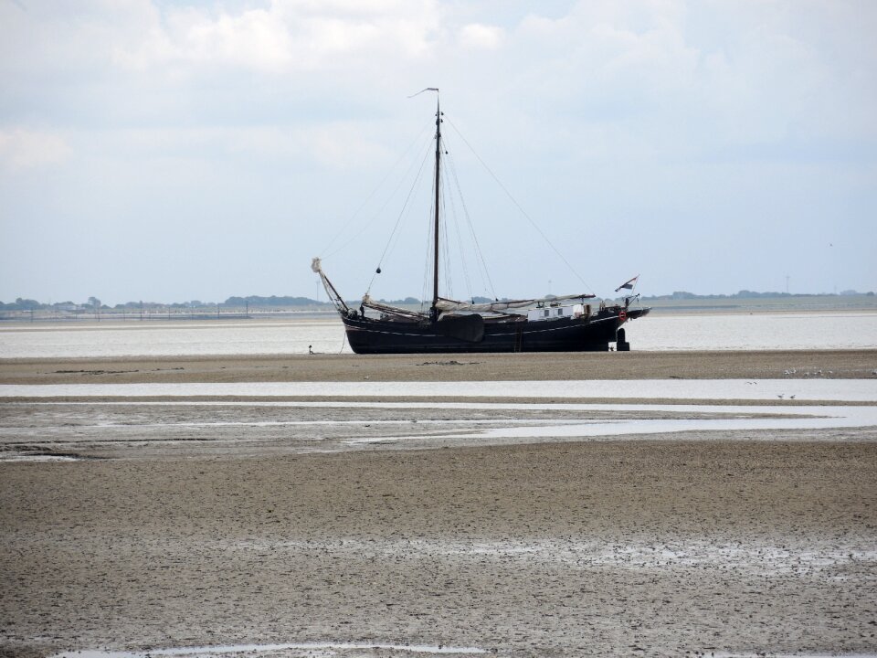 North sea ebb sand watt