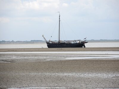 North sea ebb sand watt