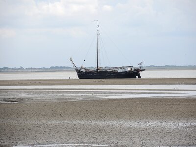 North sea ebb sand watt photo