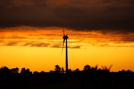 Wind energy netherlands sunset photo