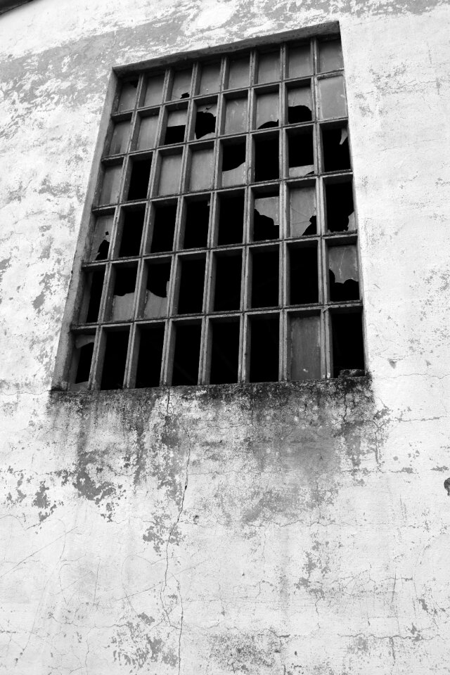 Broken glasses wall