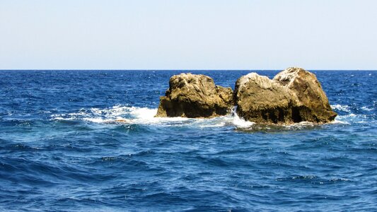 Rocks sea island