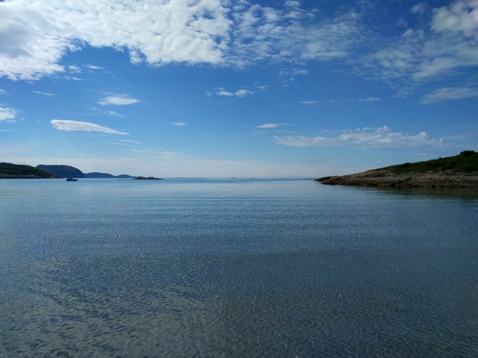 Water vacation blue sky clouds