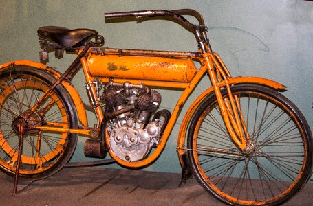 Relic orange bicycle