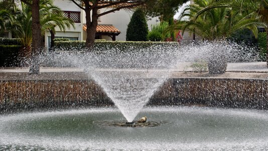Fountain water splash photo