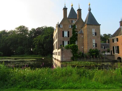 Architecture historic building pond photo