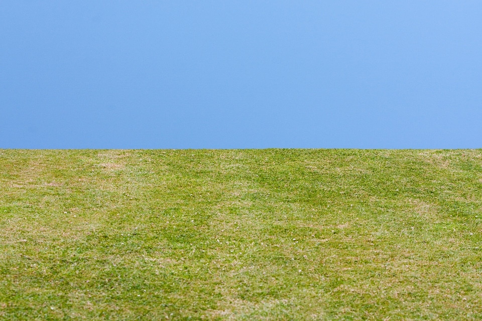 Blue sky green blue