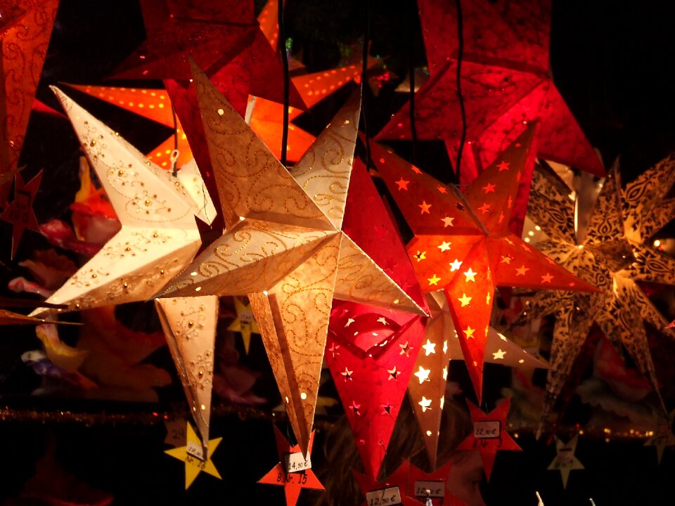 Lighting atmosphere christmas buden