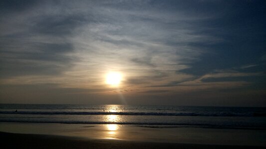 Beach sunshine evening