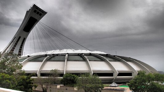 Olympic stadium montreal separated by comma lichtmast